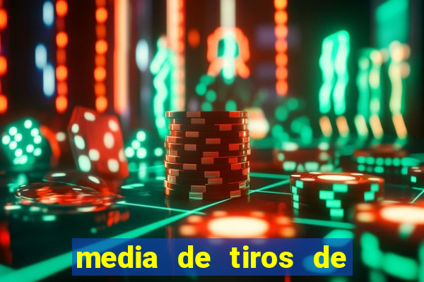 media de tiros de meta por jogo